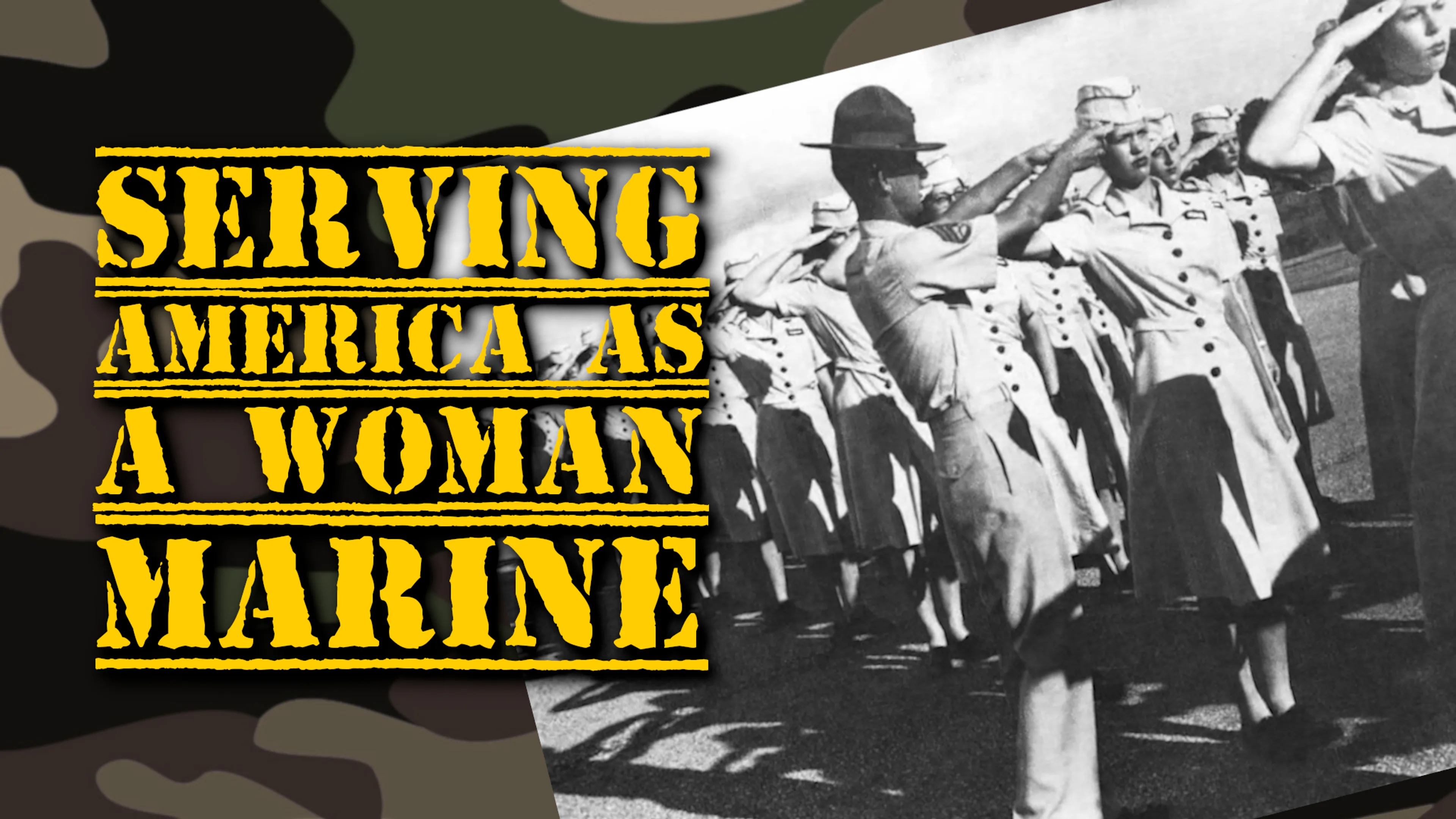 Serving America as a Woman Marine poster